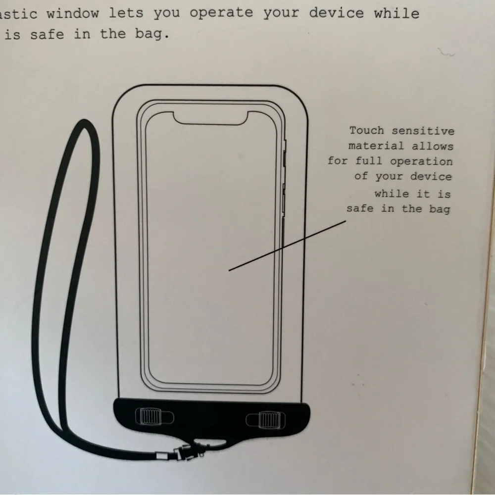 Urban Outfitters Waterproof Smartphone Bag -Black